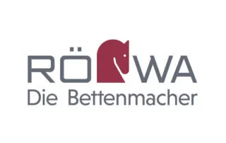 RÖWA Logo mit Schriftzug „Die Bettenmacher“ auf weißem Hintergrund